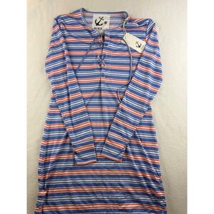 HIHO Suntek Lace Up Mini Dress Striped‎ Casual Long Sleeve XS